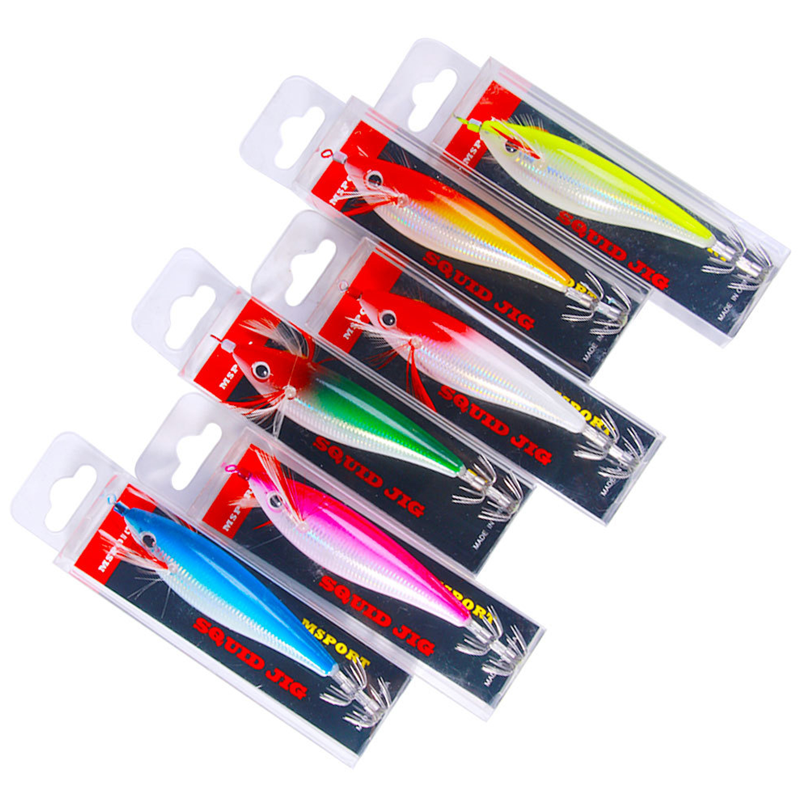 Fishing Cuttlefish Bait Squid Hooks 10cm 10g Round Belly Octopus Lures Sea Fishing Jigs 6pcs/Lot Shrimp Wobbler Prawn Pesca