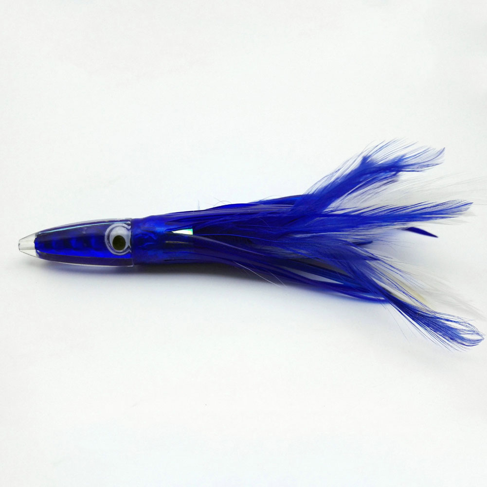 FREE FISHER 5pcs/Lot Sea Fishing Octopus Lure 14cm 32g Squid Jigs Big Game Bait Drag Fishing Bait Trolling Lures with Feather Skirt for Tuna