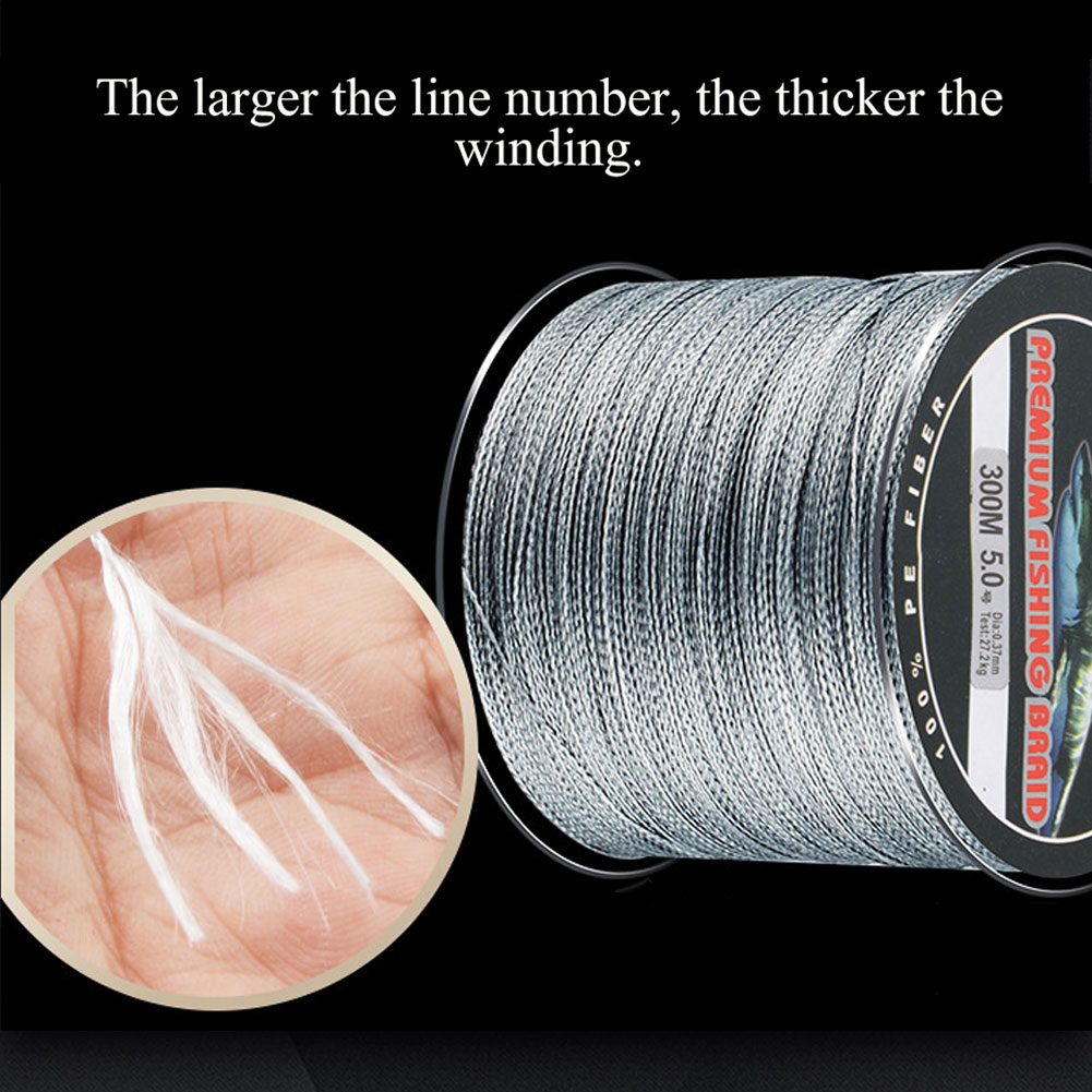 FREE FISHER Fishing Line 300m 4 Strands 0.1mm-0.5mm Braided Fishing Braided Line Multifilament PE Braid Wire for Saltwater/Freshwater