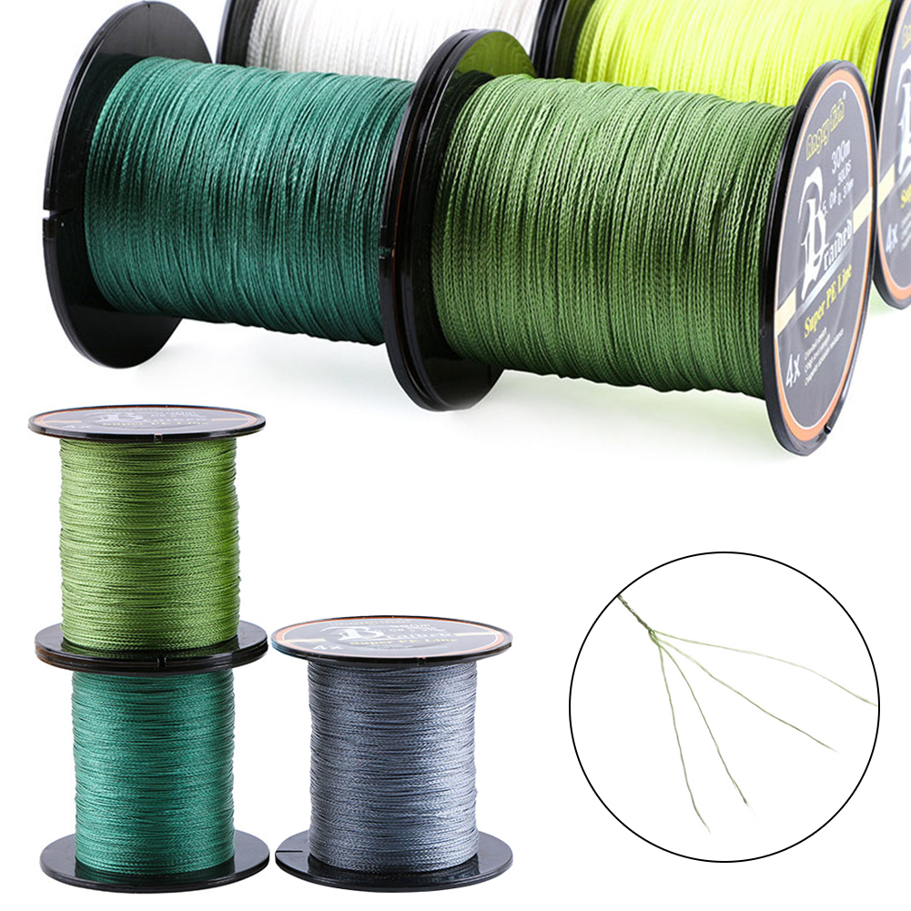 FREE FISHER Fishing Line 300M PE Braided Line 4-strand 12-80LB 0.1-0.5MM Multifilament Fishing Wire for Saltwater Freshwater