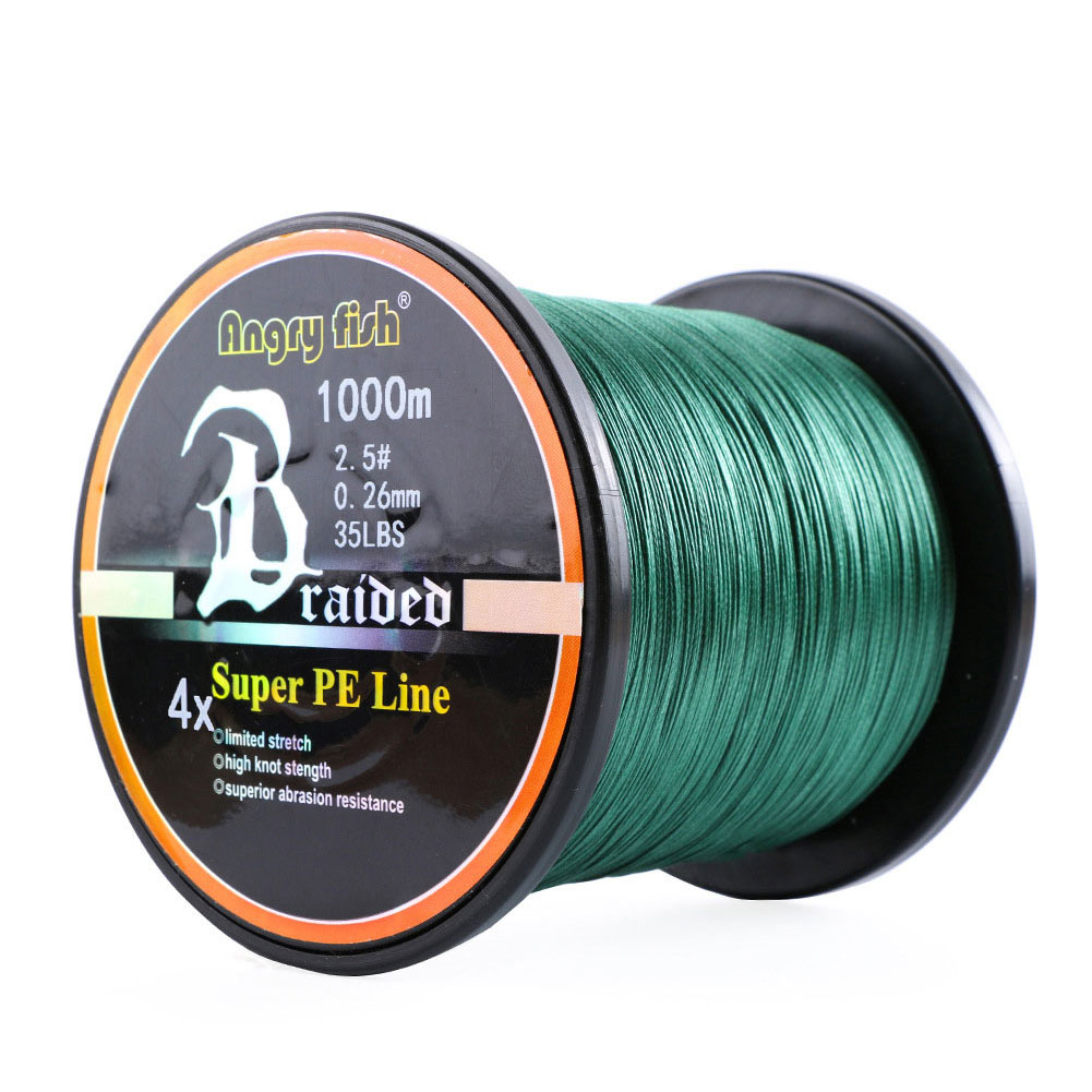 FREE FISHER Fishing Line 4 Strands Braided 1000M PE Multifilament Line Saltwater Freshwater Smooth Floating Fish Wire 12-80LB