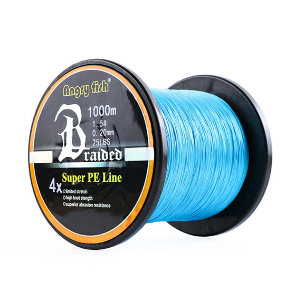 FREE FISHER Fishing Line 4 Strands Braided 1000M PE Multifilament Line Saltwater Freshwater Smooth Floating Fish Wire 12-80LB