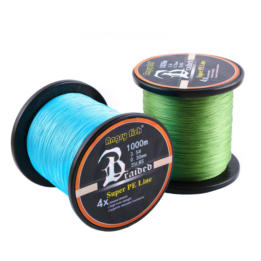 FREE FISHER Fishing Line 4 Strands Braided 1000M PE Multifilament Line Saltwater Freshwater Smooth Floating Fish Wire 12-80LB