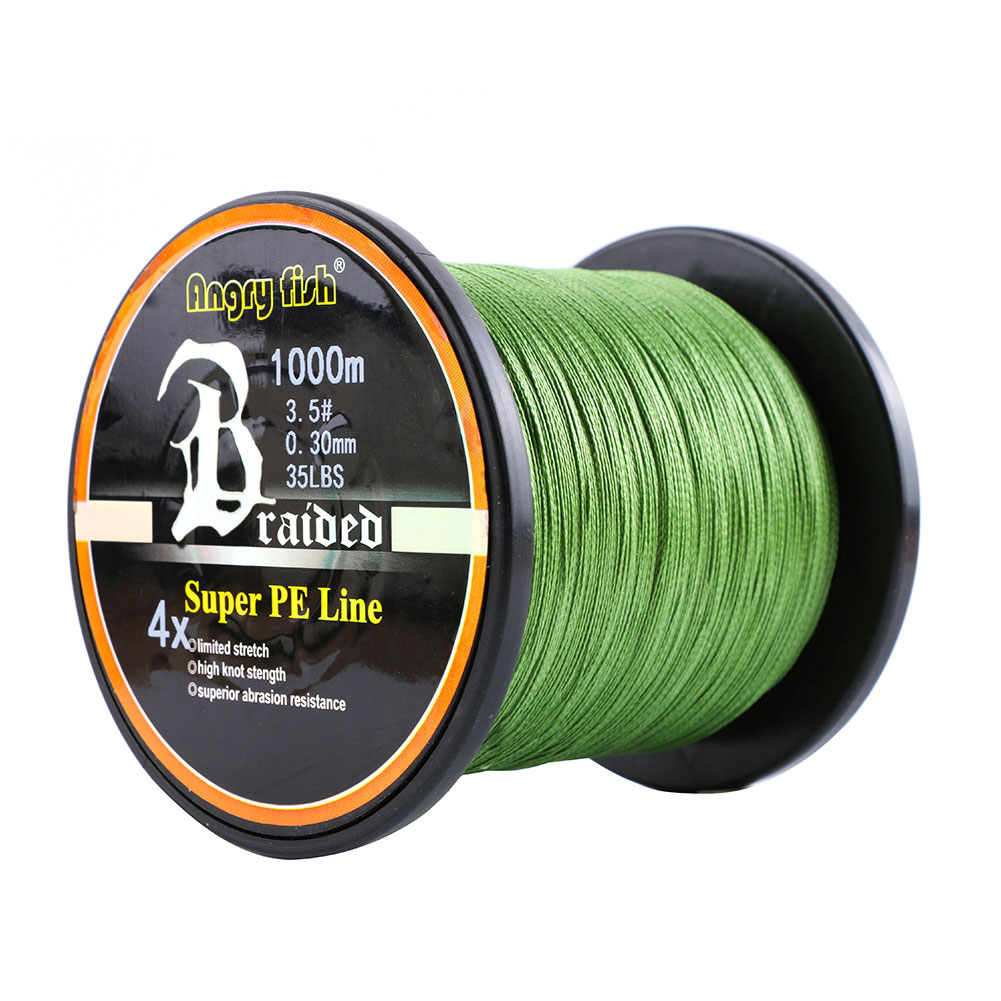 FREE FISHER Fishing Line 4 Strands Braided 1000M PE Multifilament Line Saltwater Freshwater Smooth Floating Fish Wire 12-80LB