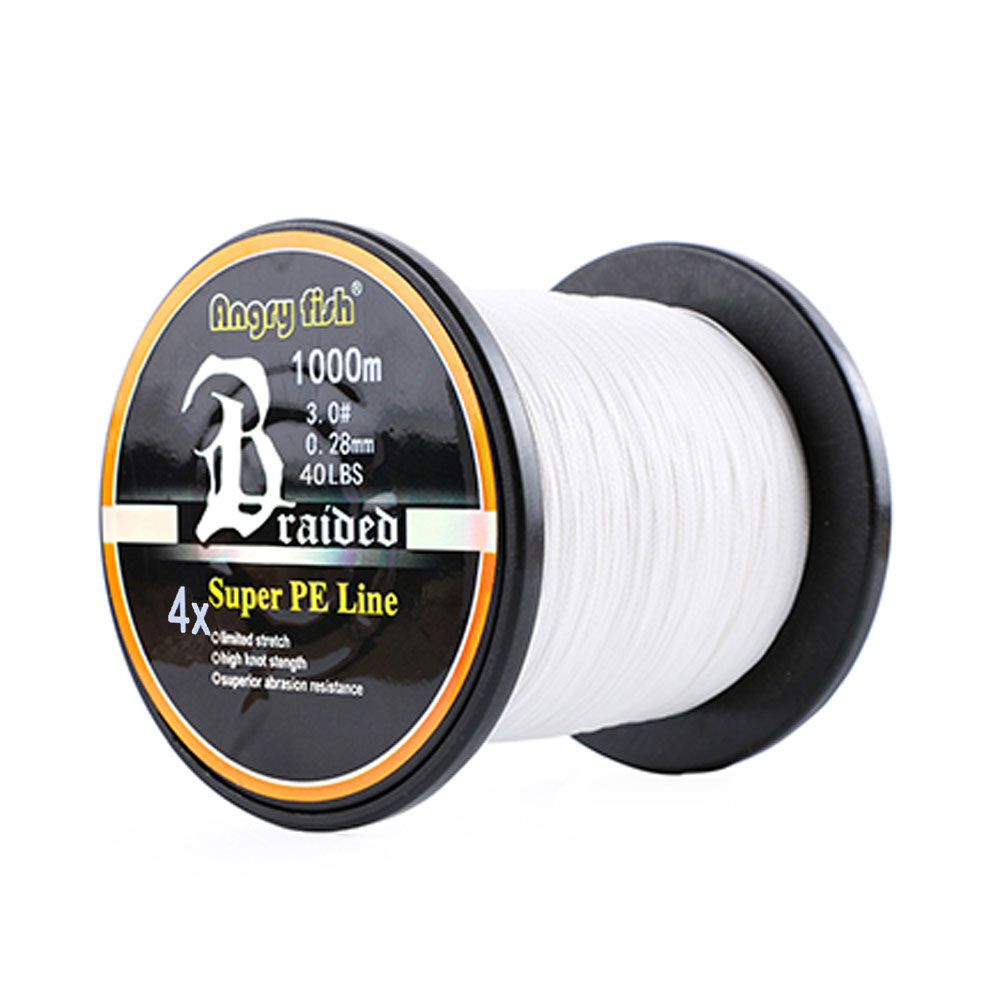 FREE FISHER Fishing Line 4 Strands Braided 1000M PE Multifilament Line Saltwater Freshwater Smooth Floating Fish Wire 12-80LB