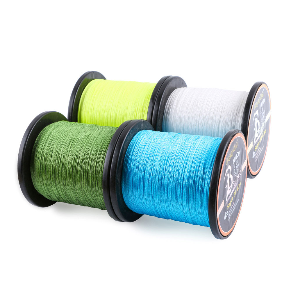 FREE FISHER Fishing Line 4 Strands Braided 1000M PE Multifilament Line Saltwater Freshwater Smooth Floating Fish Wire 12-80LB