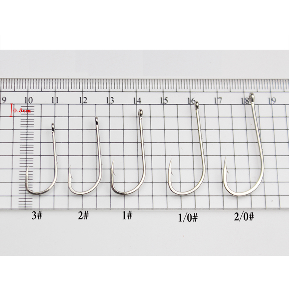 FreeFisher 100pcs/set Fishhook High Carbon Steel Barbed Hooks Bait Hol