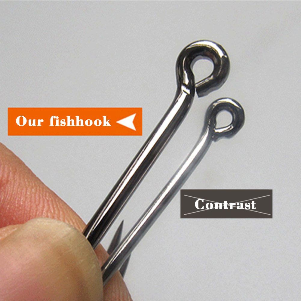 FREE FISHER 100pcs Sea Fishing Hooks Kit Faultless O'shaughnessy Black