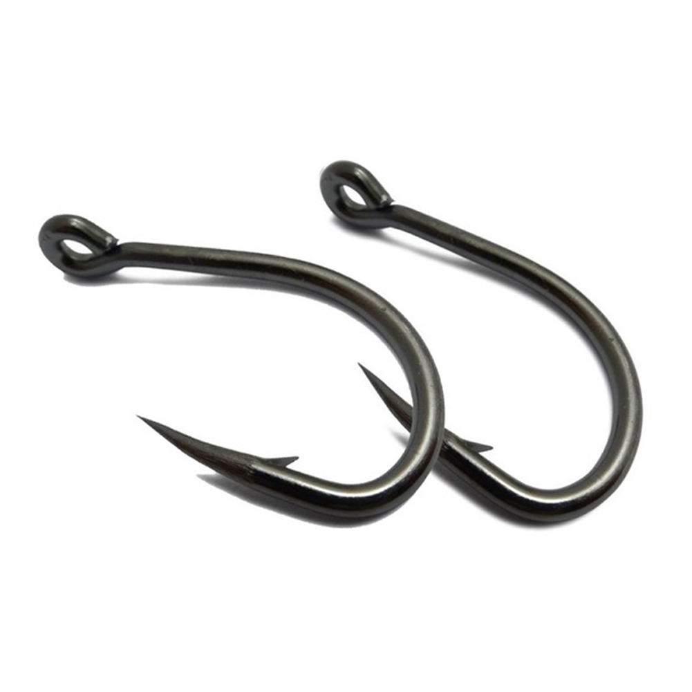 FREE FISHER 100pcs Sea Fishing Hooks Kit Faultless O'shaughnessy Black
