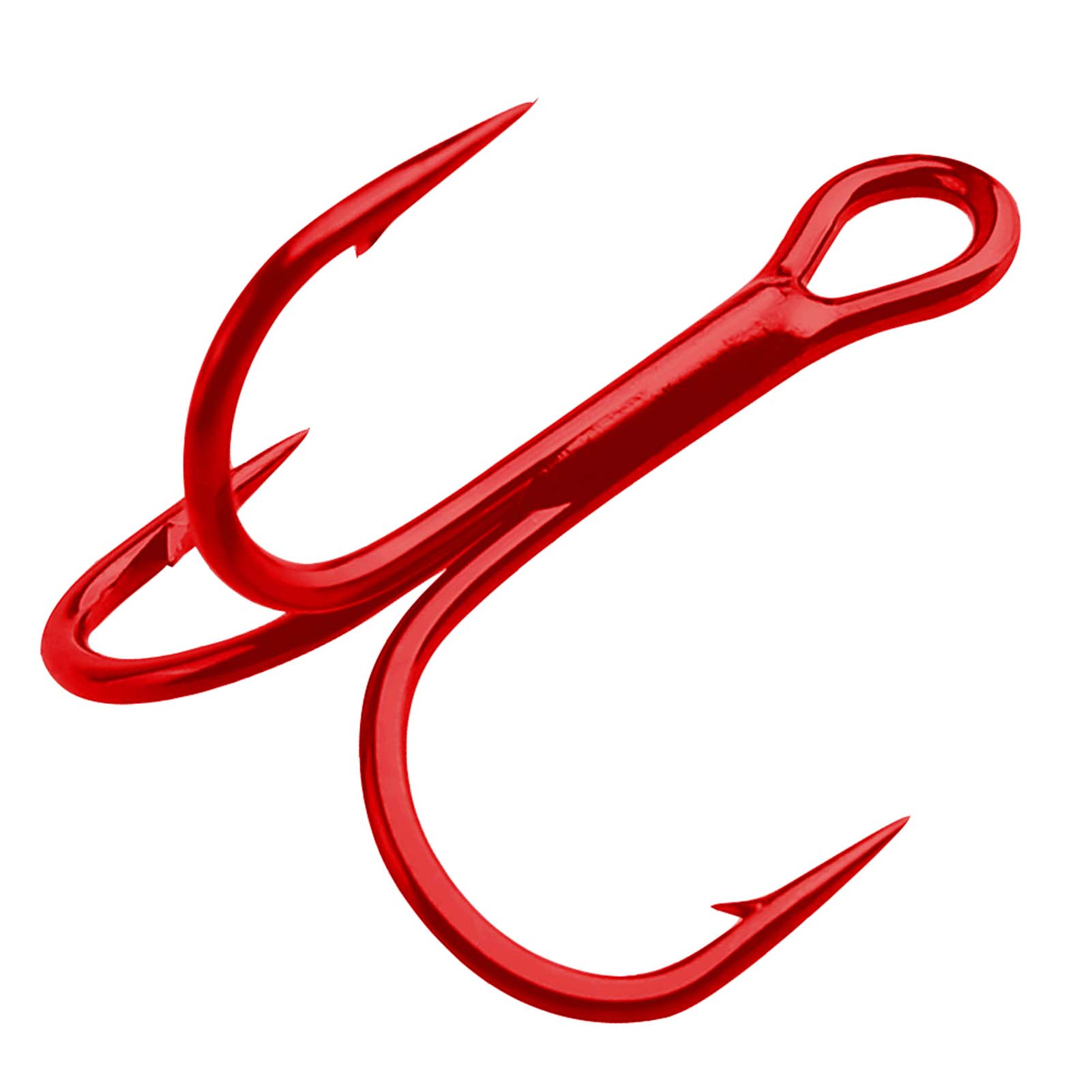 100pcs/Lot Fishing Treble Hooks High Carbon Steel Round Bent Sharp Treble Fishing Bass Fishing Hooks 2# 4# 6# 8# 10# Fishhooks