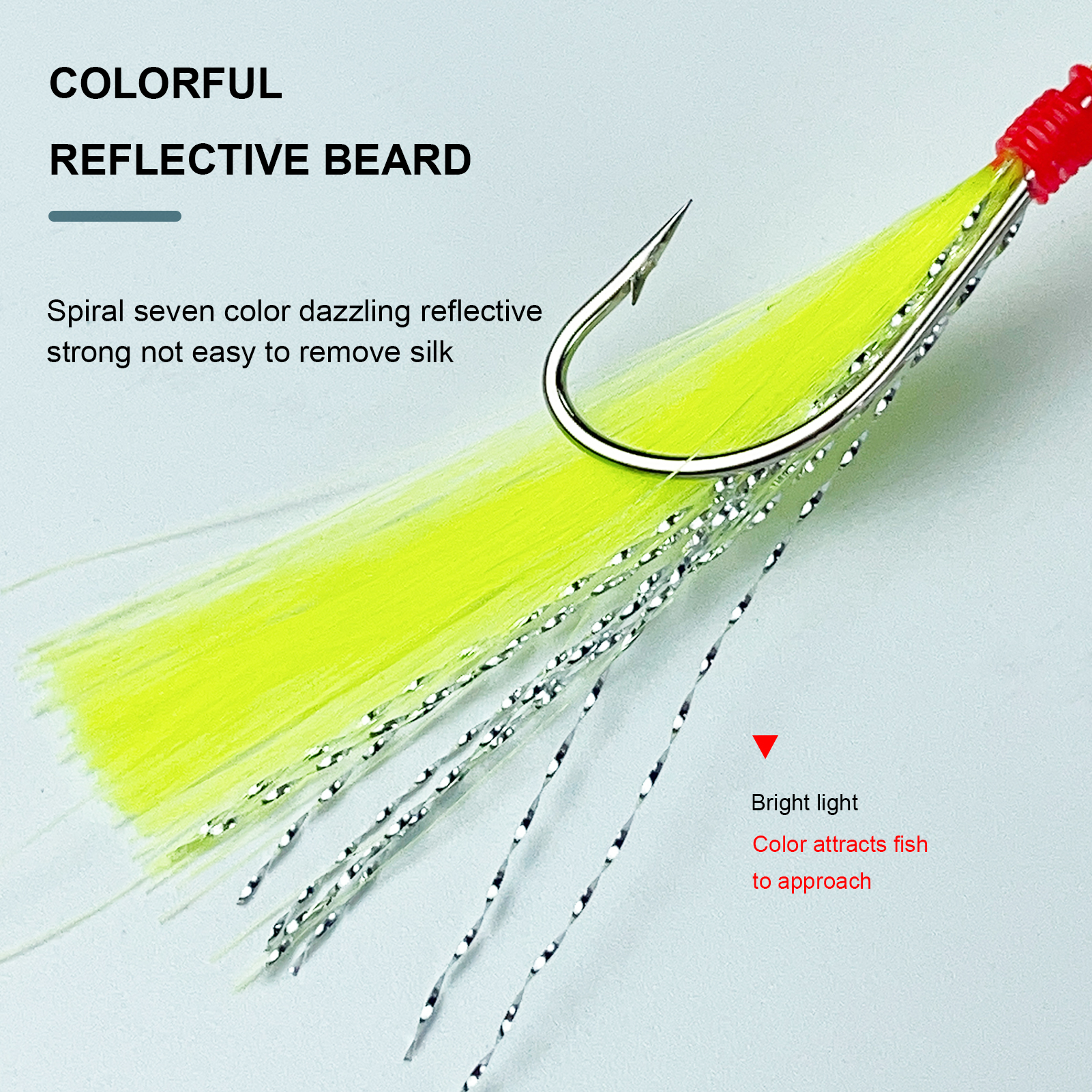 FREE FISHER 5pcs Sabiki Rigs Saltwater Luminous Fish Skin Swivels Beads 1/0 2/0 4/0 String Hooks Sea Fishing Lures Glow Baits Mackerel Pesca