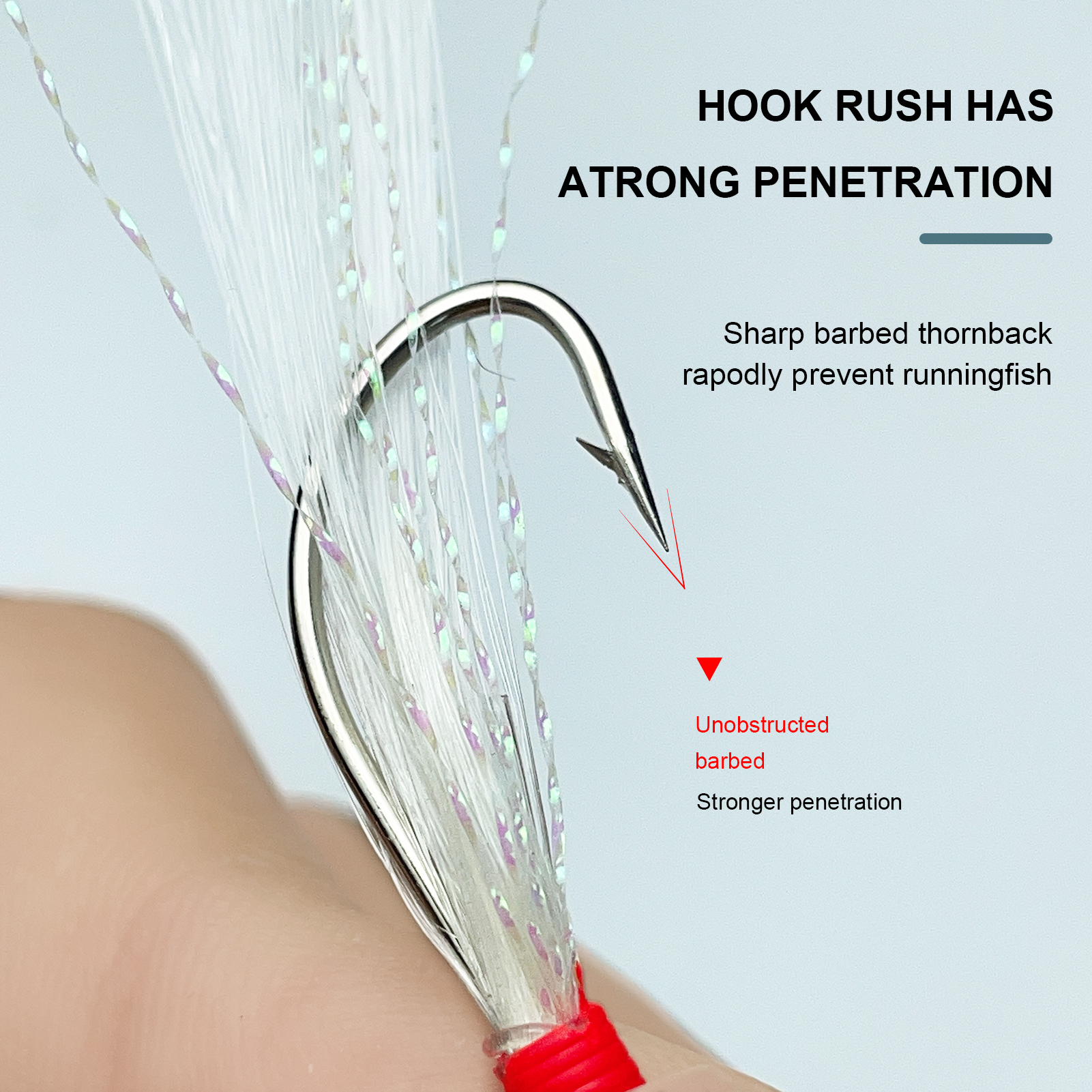 FREE FISHER 5pcs Sabiki Rigs Saltwater Luminous Fish Skin Swivels Beads 1/0 2/0 4/0 String Hooks Sea Fishing Lures Glow Baits Mackerel Pesca