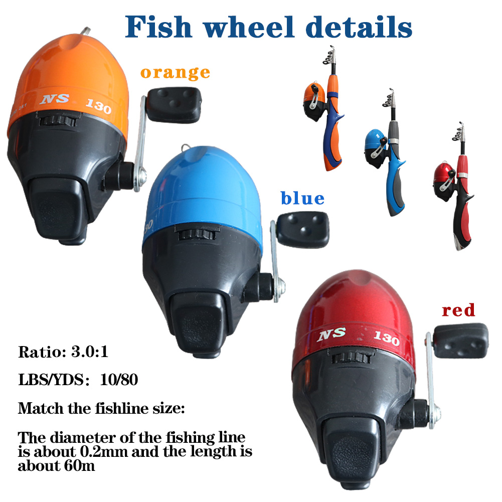 FREE FISHER 51pcs Portable Telescopic Fishing Rod Set with Fishing Case Baitcast Reel Fishing Beginners Rod Combo Soft Lures Swivels Worms Kit