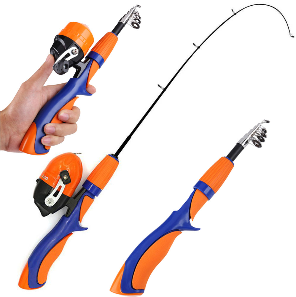 FREE FISHER 51pcs Portable Telescopic Fishing Rod Set with Fishing Case Baitcast Reel Fishing Beginners Rod Combo Soft Lures Swivels Worms Kit