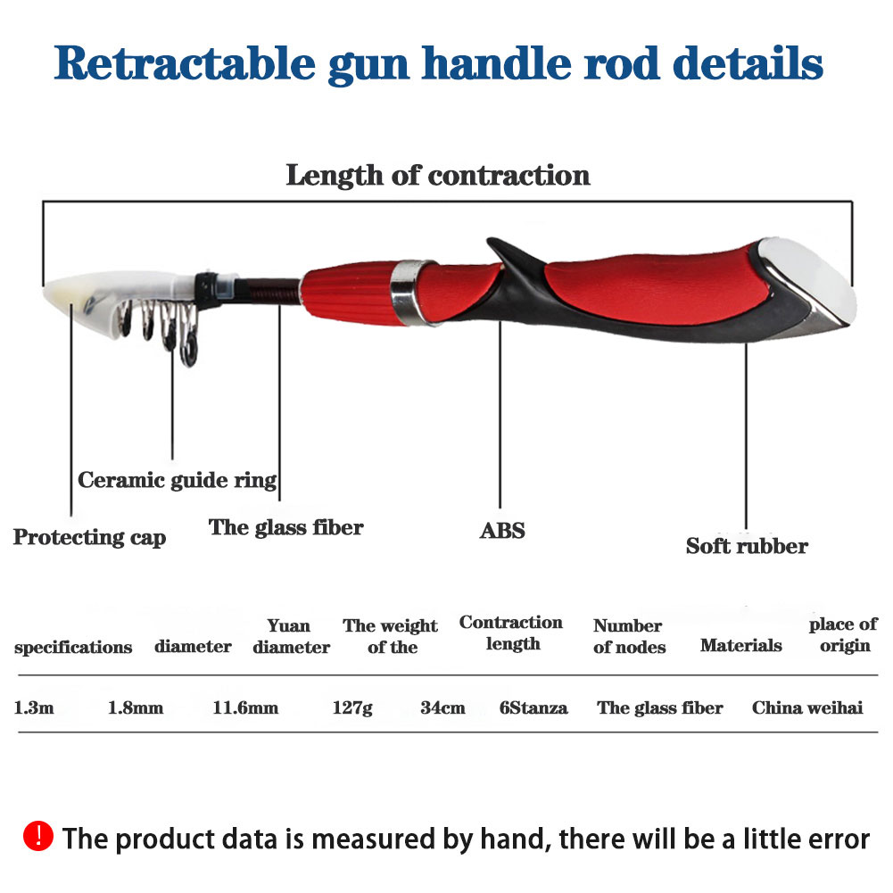 FREE FISHER 51pcs Portable Telescopic Fishing Rod Set with Fishing Case Baitcast Reel Fishing Beginners Rod Combo Soft Lures Swivels Worms Kit