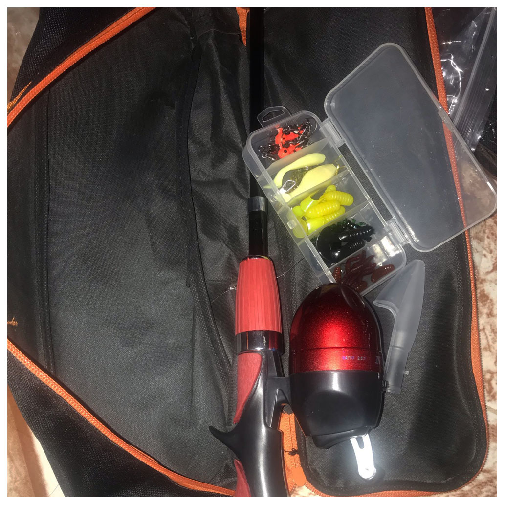 FREE FISHER 51pcs Portable Telescopic Fishing Rod Set with Fishing Case Baitcast Reel Fishing Beginners Rod Combo Soft Lures Swivels Worms Kit