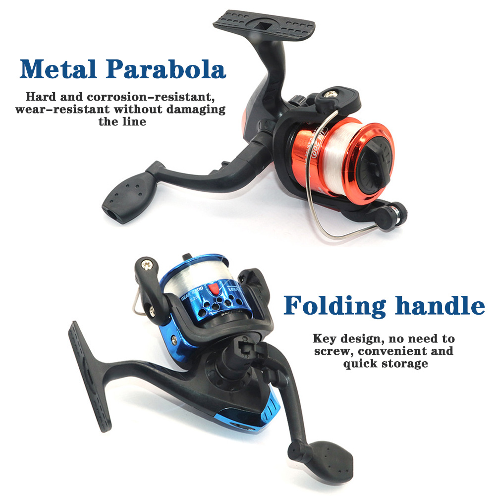 FREE FISHER Children 51pcs 1.1m Telescopic Fishing Rod Set with Handbag 5 Section Portable Lure Rod Fishing Reel Lure Bait Kids Fishing Kits