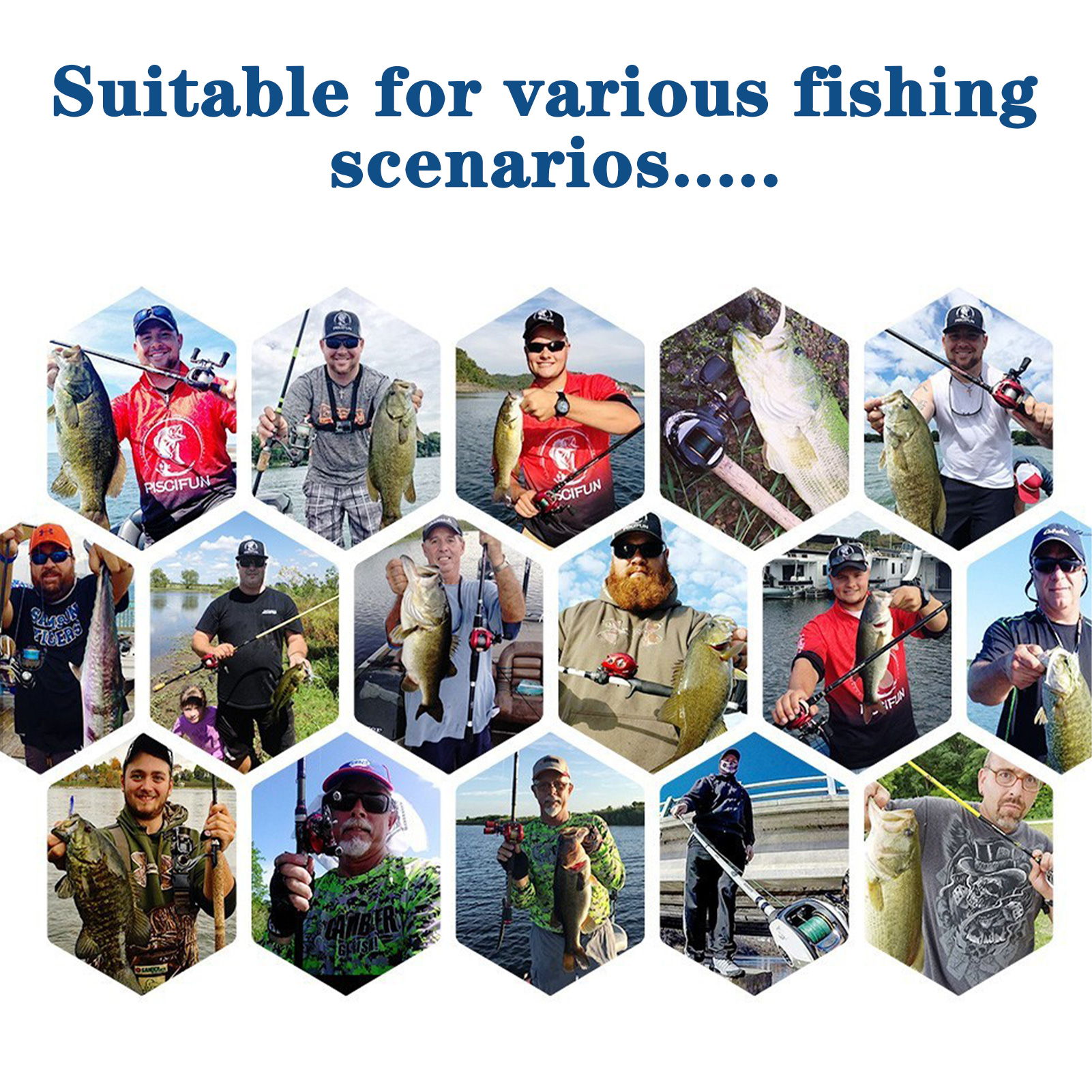 FREE FISHER Children 51pcs 1.1m Telescopic Fishing Rod Set with Handbag 5 Section Portable Lure Rod Fishing Reel Lure Bait Kids Fishing Kits