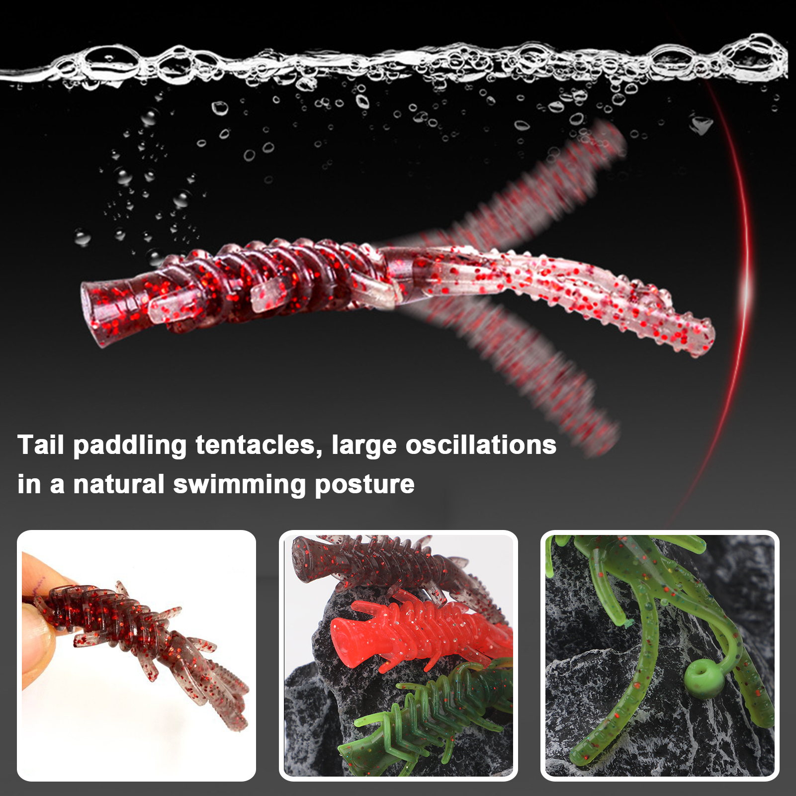 FREE FISHER Fishing Lead Head Jig Hooks with Soft Lures 6.5cm 2g NEID FLOATING SHRIMPS Swimbaits Fishing Jigs 2.5-5g Walleye Shad Baits for Bass(Pack of 71)