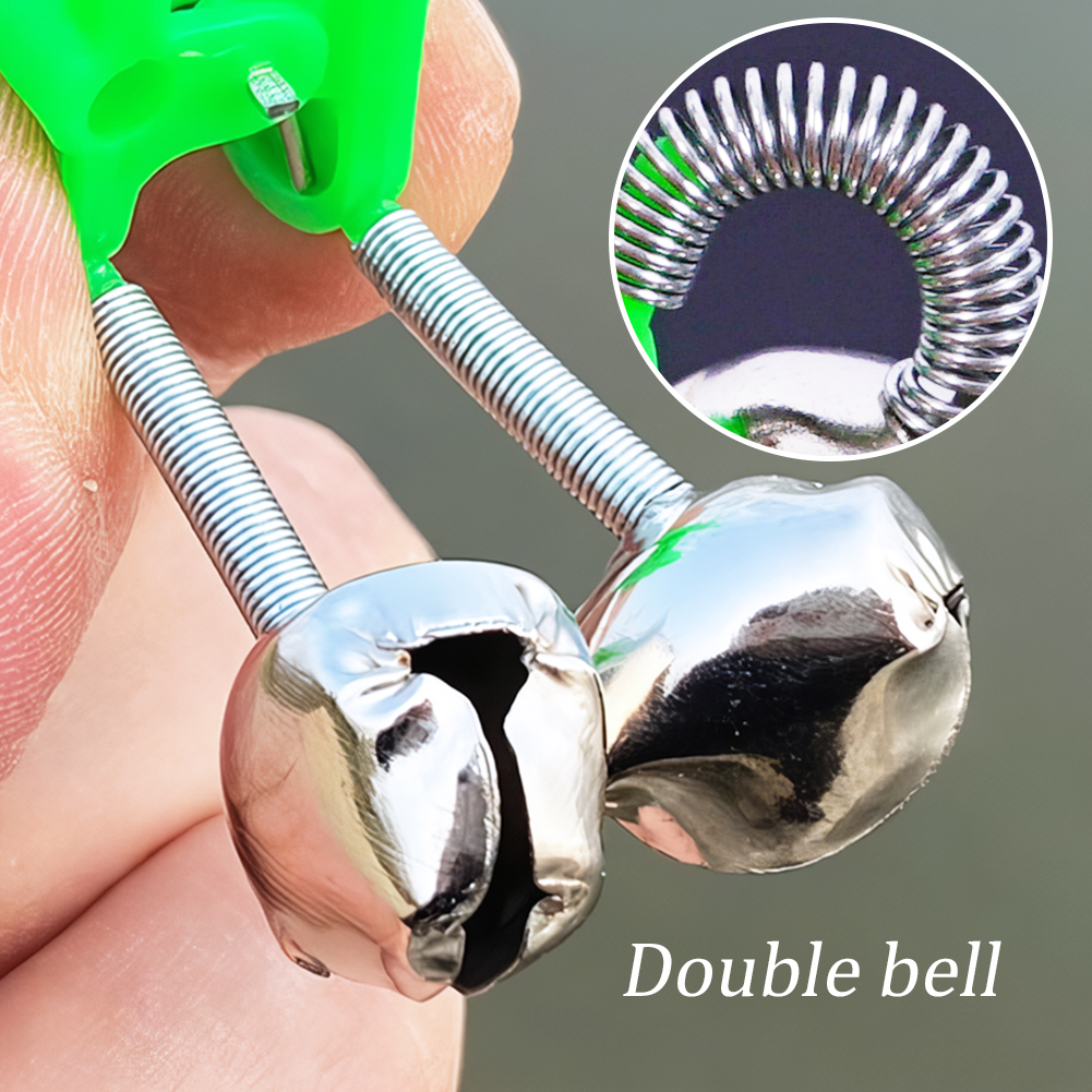 FREE FISHER 50pcs/Lot Fishing Bells Sea Fishing 5cm Rod Bell with Clip Catfish Bells Alarm Dual Alert Ring Fishing Bite Alarm Indicator Accessories
