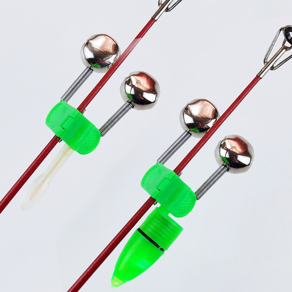 FREE FISHER 50pcs/Lot Fishing Bells Sea Fishing 5cm Rod Bell with Clip Catfish Bells Alarm Dual Alert Ring Fishing Bite Alarm Indicator Accessories