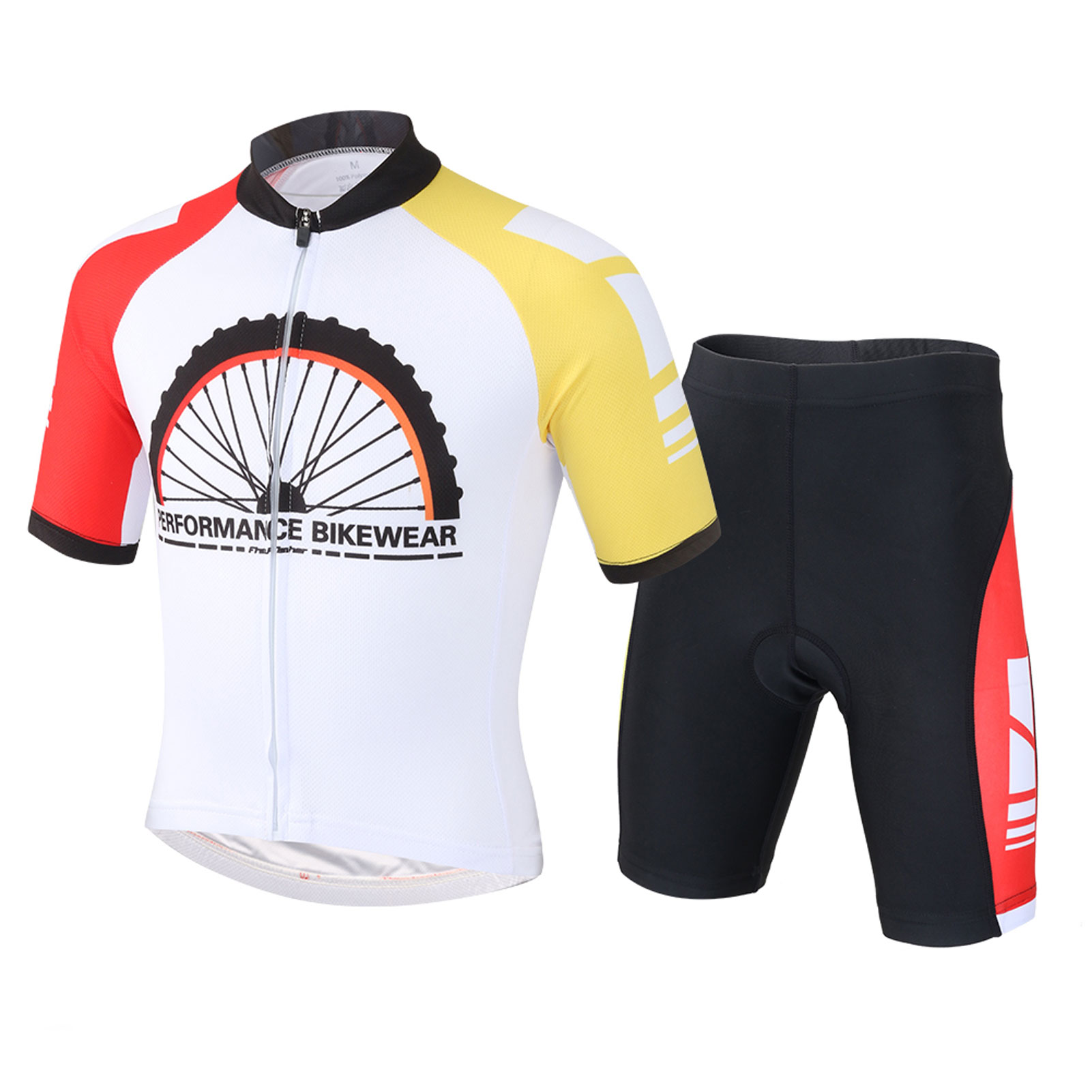 FREE FISHER Kids Cycling Jersey Set Cartoon Children Cycling Clothing Summer Bike Jersey Shorts Quick Dry Bicycle Jersey Suit