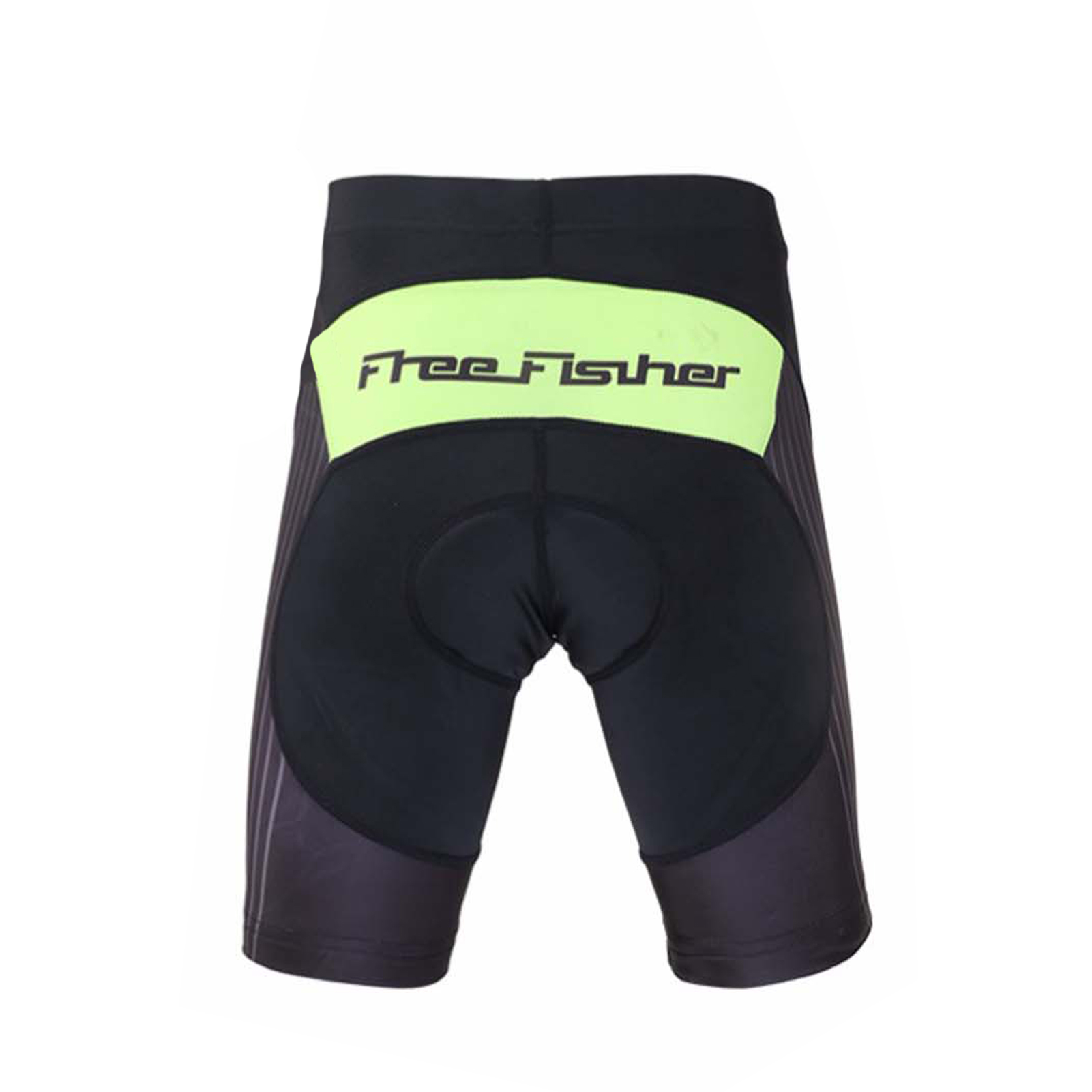 FREE FISHER Short Sleeve Boys Cycling Jersey Full Zipper Quick-Dry Breathable Mesh Bicycle Tops and Padded Shorts Racing Black Green