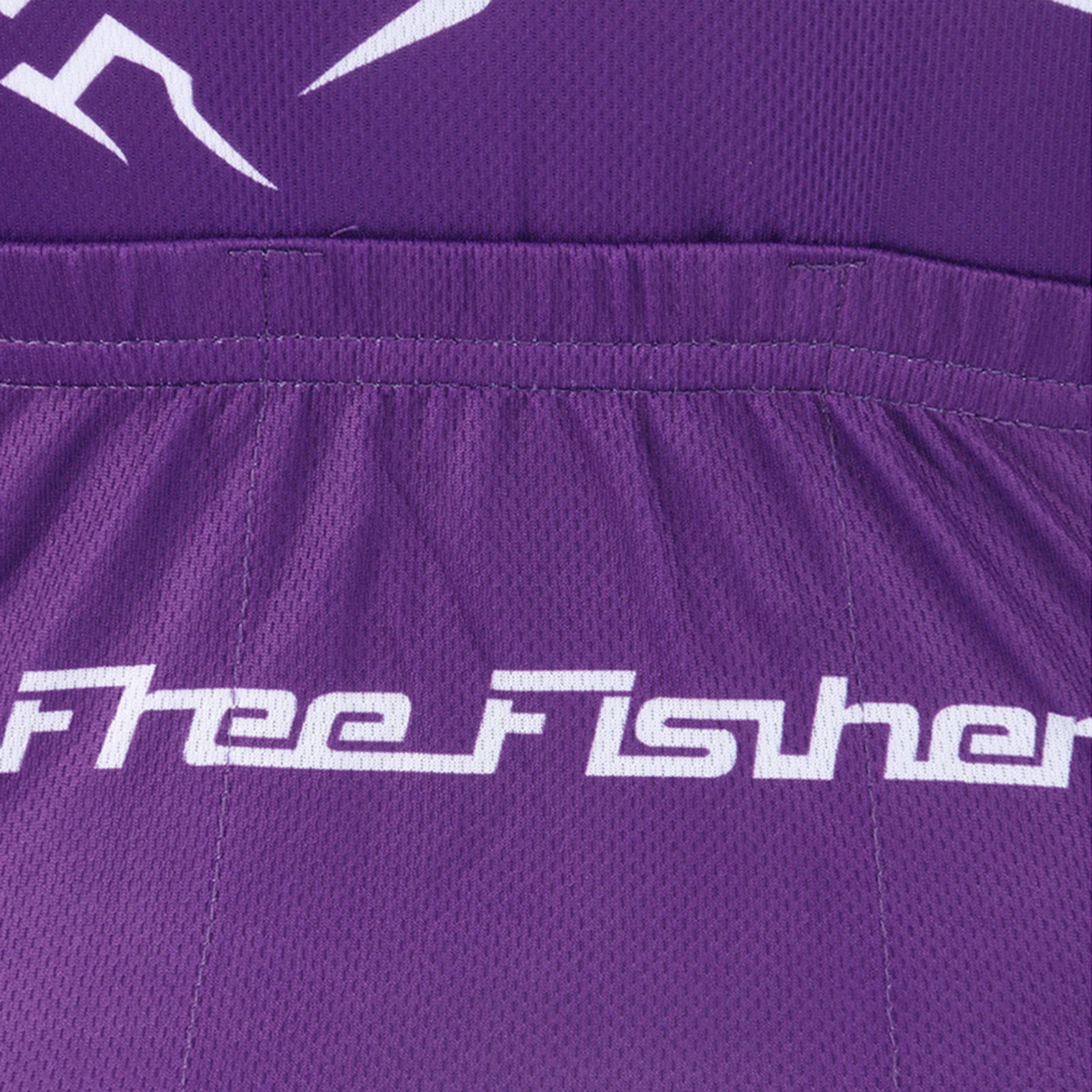 FREE FISHER Girls Cycling Jersey Short Sleeve Full Zipper Quick-Dry Breathable Mesh Boys Bicycle Tops+Padded Shorts Purple Antelope