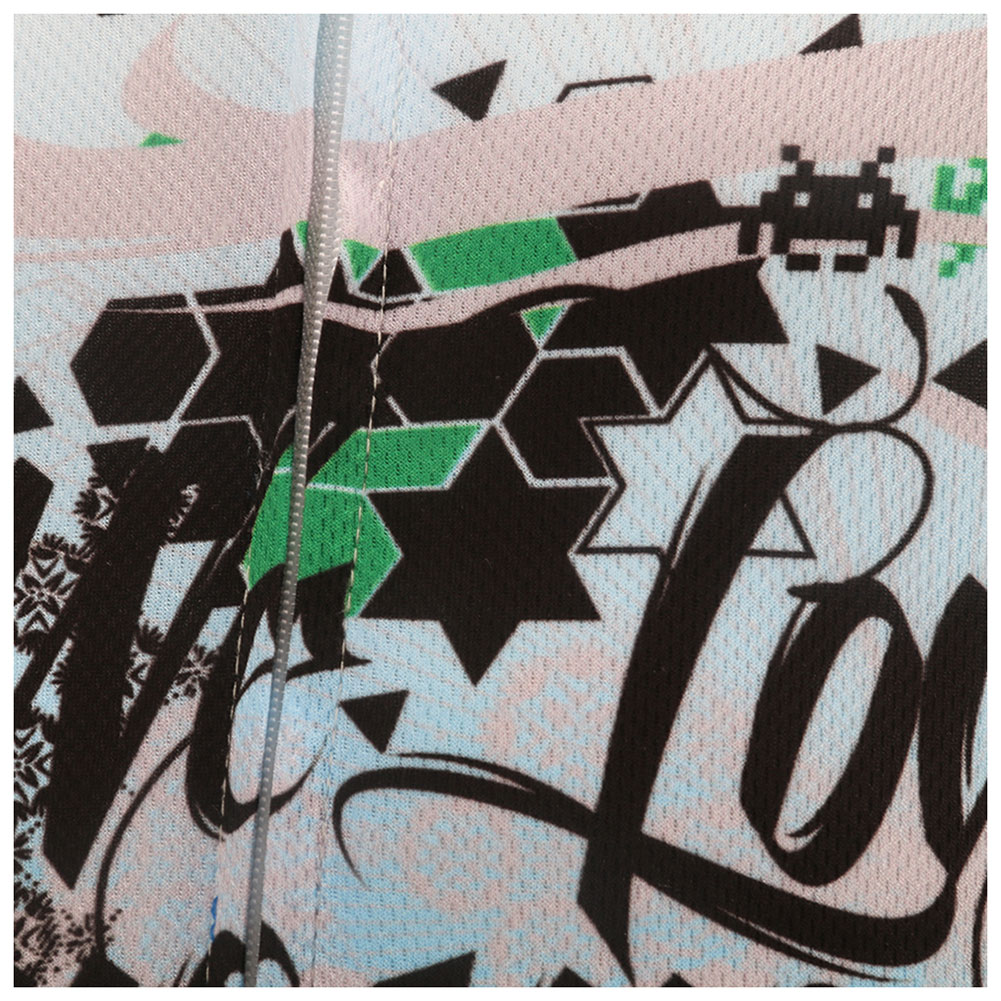 FREE FISHER Boys Cycling Jersey + Padded Shorts Quick-Dry Breathable Short Sleeve MTB Riding Digital Blue Bicycle Tops