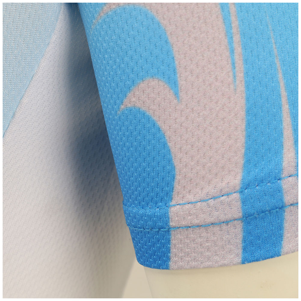 FREE FISHER Boys Cycling Jersey + Padded Shorts Quick-Dry Breathable Short Sleeve MTB Riding Digital Blue Bicycle Tops