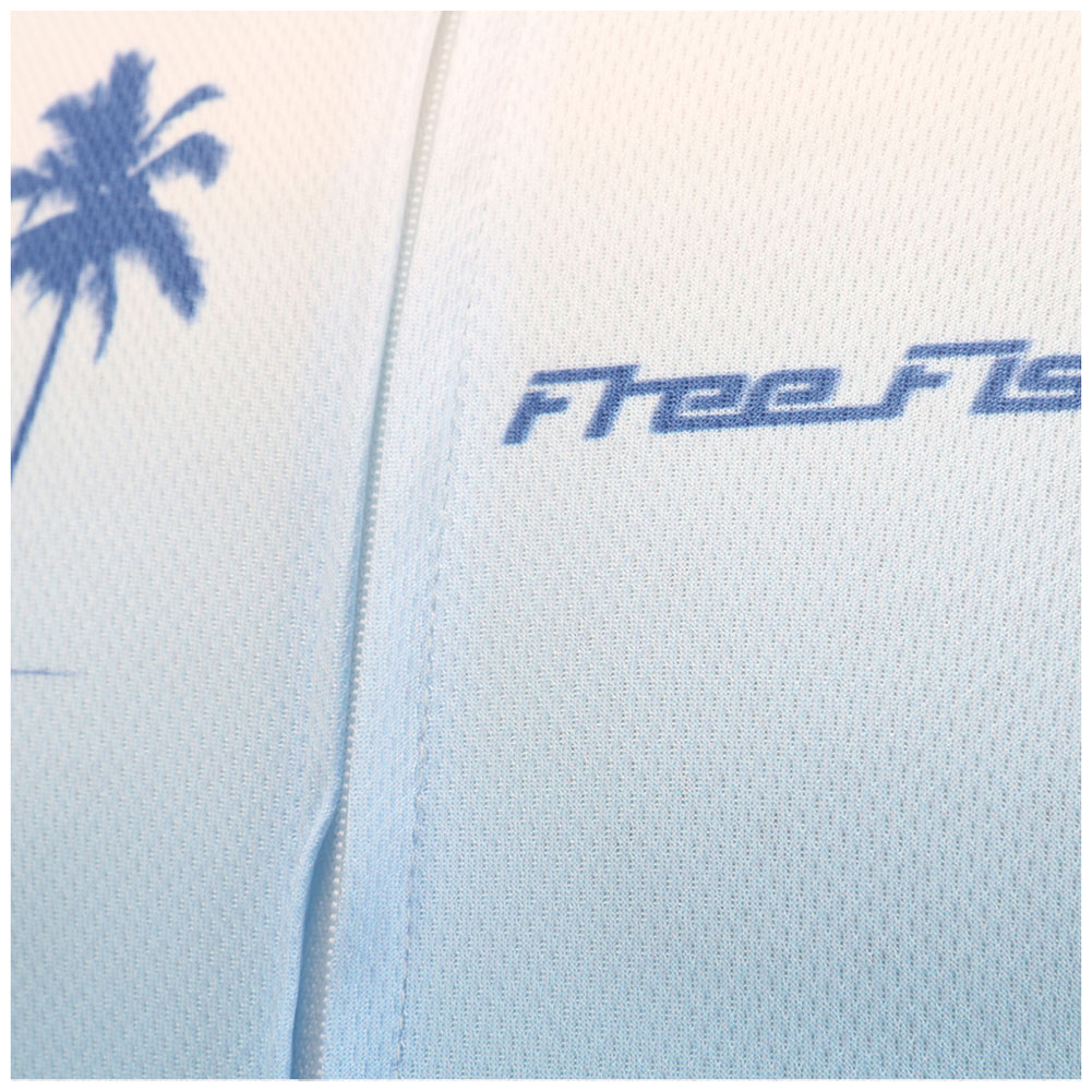 FREE FISHER Coconut Tree Printed Cycling Jersey with Padded Shorts Breathable Quick-Dry Boys Short Sleeve MTB Riding Kids Bicycle Wear