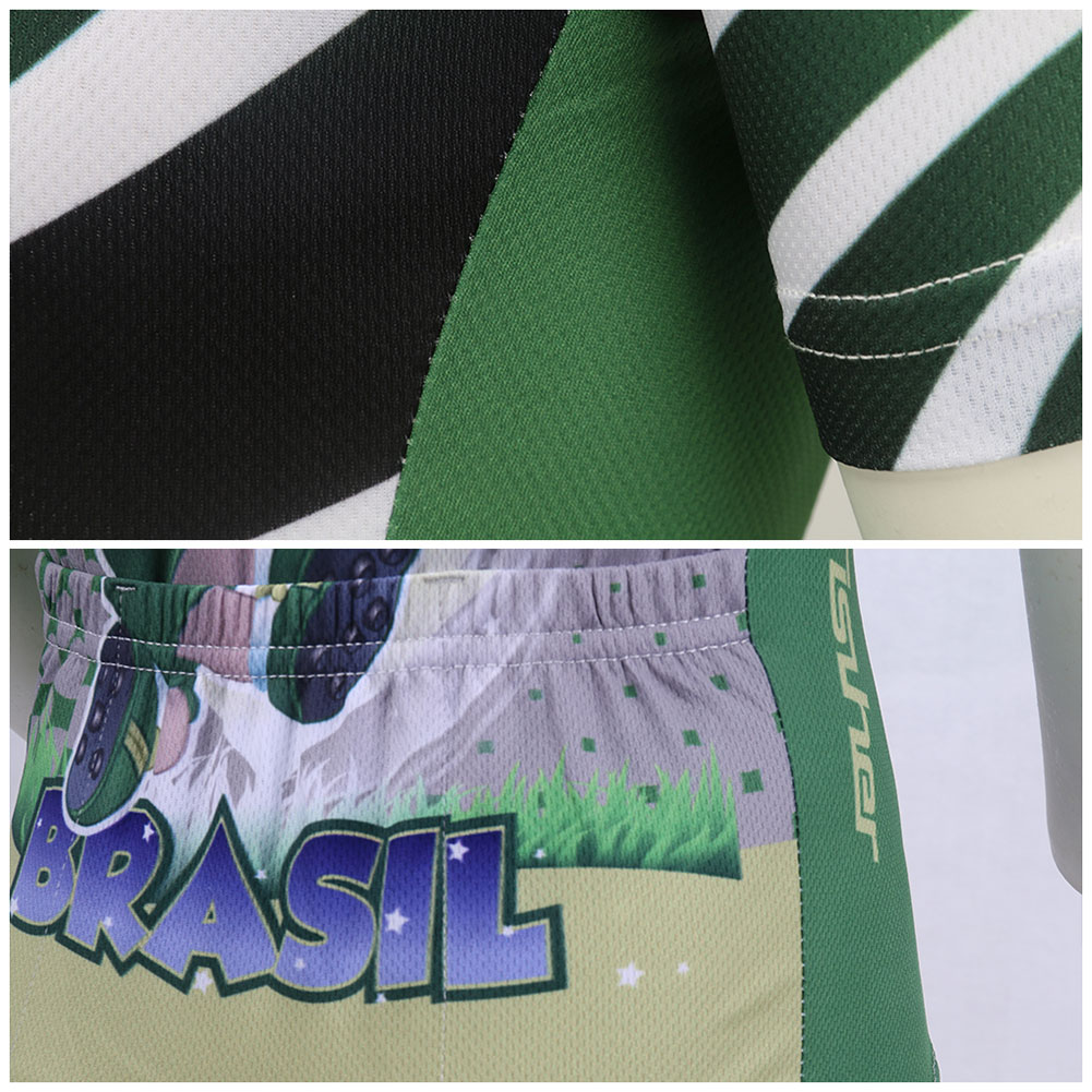 FREE FISHER Children's Cycling Jersey with Padded Shorts Breathable Quick-Dry Boys Short Sleeve Football MTB Riding Kids Bicycle Wear