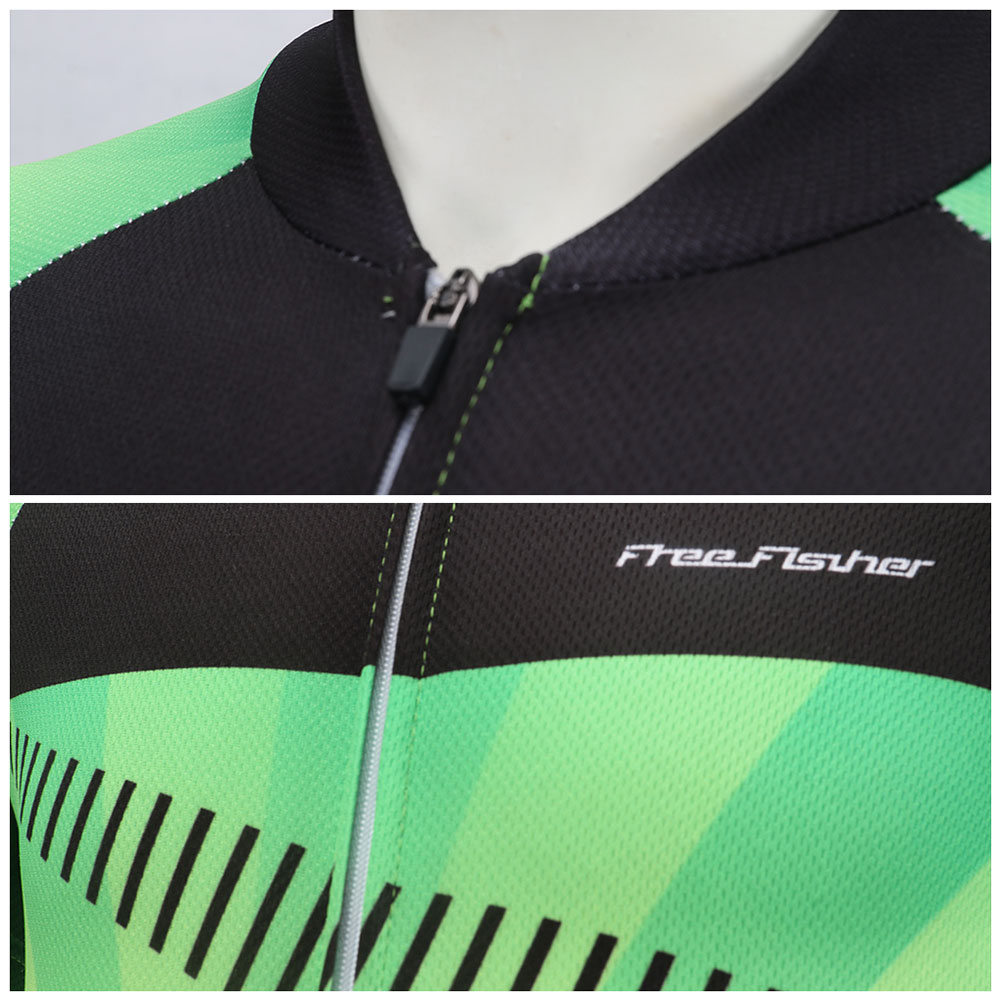 FREE FISHER MTB Riding Kids Bicycle Wear with Padded Shorts Breathable Quick-Dry Boys Short Sleeve Children's Cycling Jersey Set