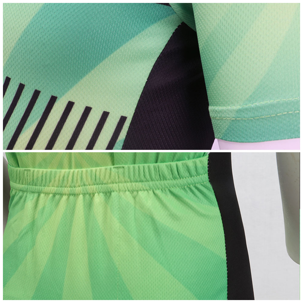 FREE FISHER MTB Riding Kids Bicycle Wear with Padded Shorts Breathable Quick-Dry Boys Short Sleeve Children's Cycling Jersey Set