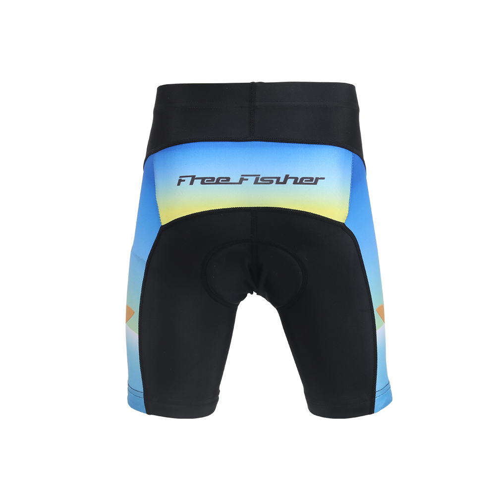 FREE FISHER Boys Girls Short Sleeve Cycling Wear Quick-Dry Stripes Bicycle Riding Tops with 3D Gel Cushion Shorts for Children