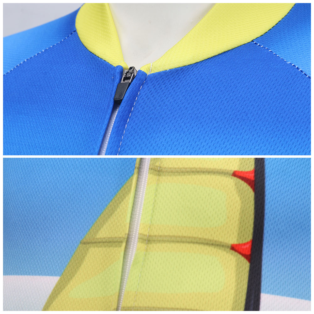 FREE FISHER Boys Girls Short Sleeve Cycling Wear Quick-Dry Stripes Bicycle Riding Tops with 3D Gel Cushion Shorts for Children