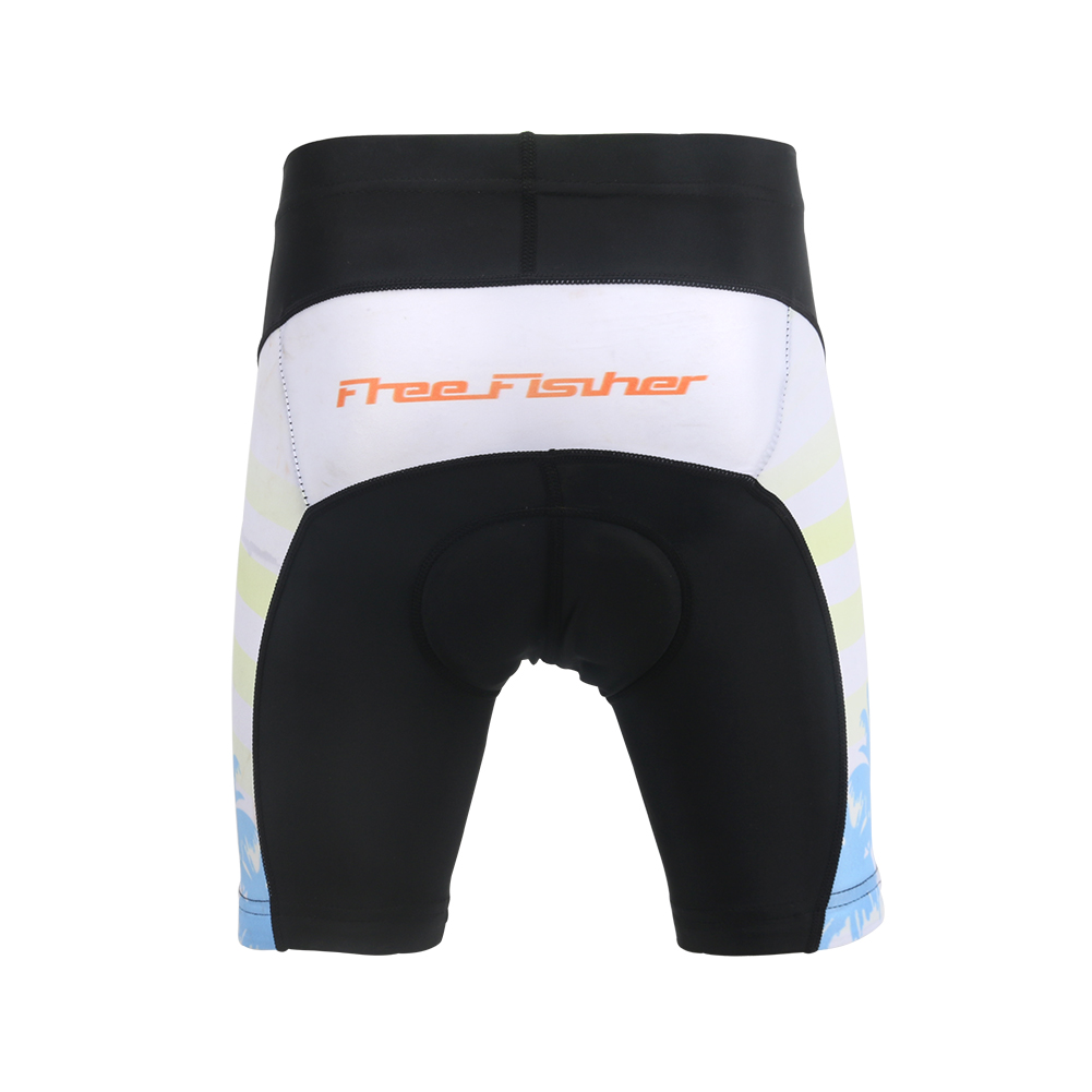 FREE FISHER Boys Short Sleeve Cycling Wear Girls Quick-Dry Coconut Print Bicycle Riding Tops with 3D Gel Cushion Shorts for Kids