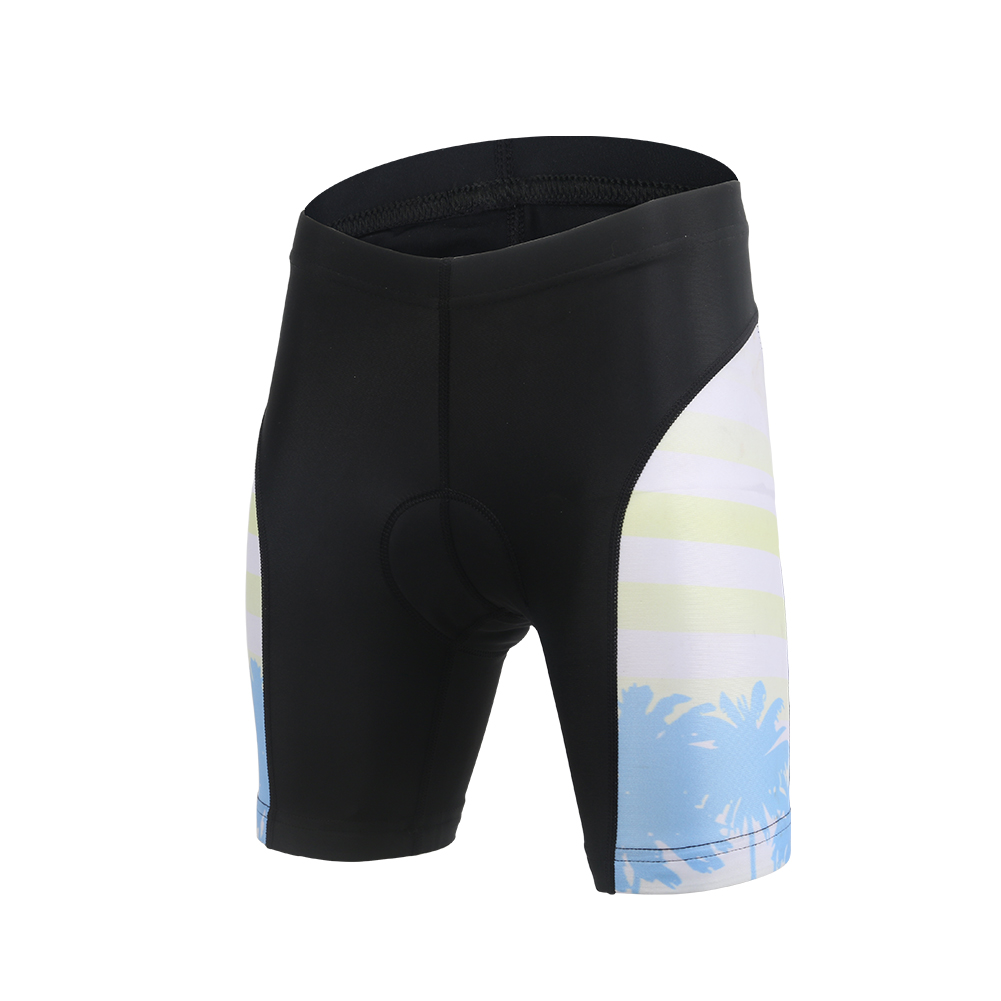 FREE FISHER Boys Short Sleeve Cycling Wear Girls Quick-Dry Coconut Print Bicycle Riding Tops with 3D Gel Cushion Shorts for Kids