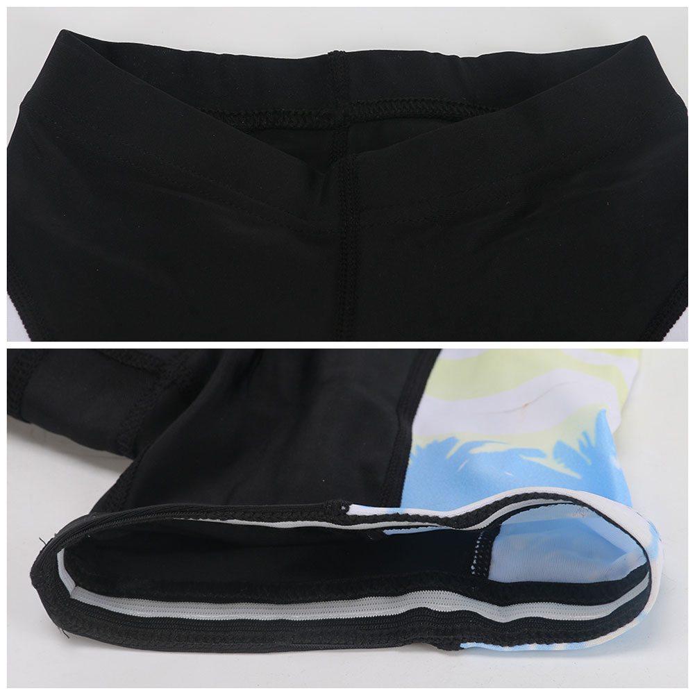 FREE FISHER Boys Short Sleeve Cycling Wear Girls Quick-Dry Coconut Print Bicycle Riding Tops with 3D Gel Cushion Shorts for Kids