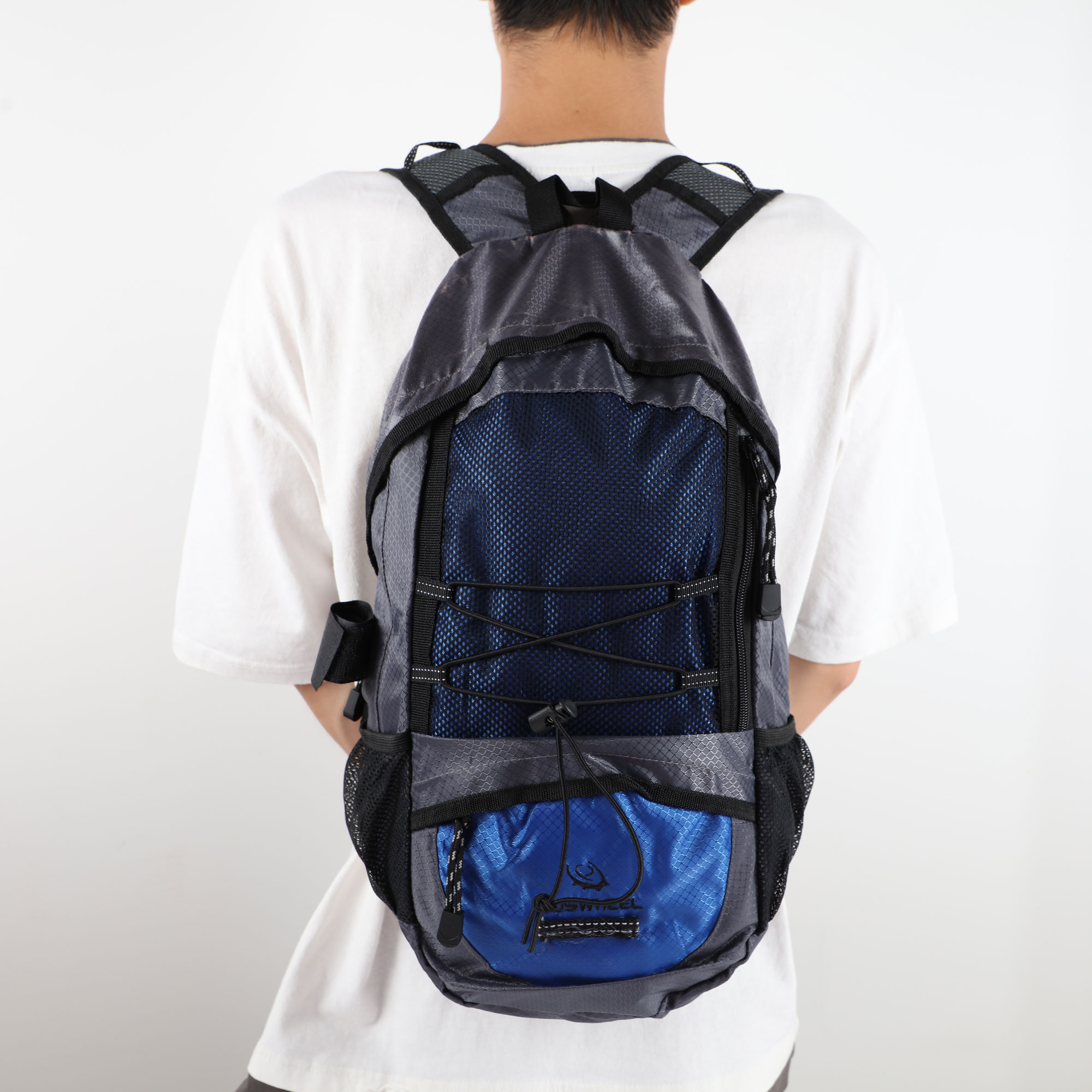 FREE FISHER 15L Large Capacity Backpack Lightweight Wide Shoulder Strap Mountaineering Fishing Bag for Outdoor Camping with Rain Cover