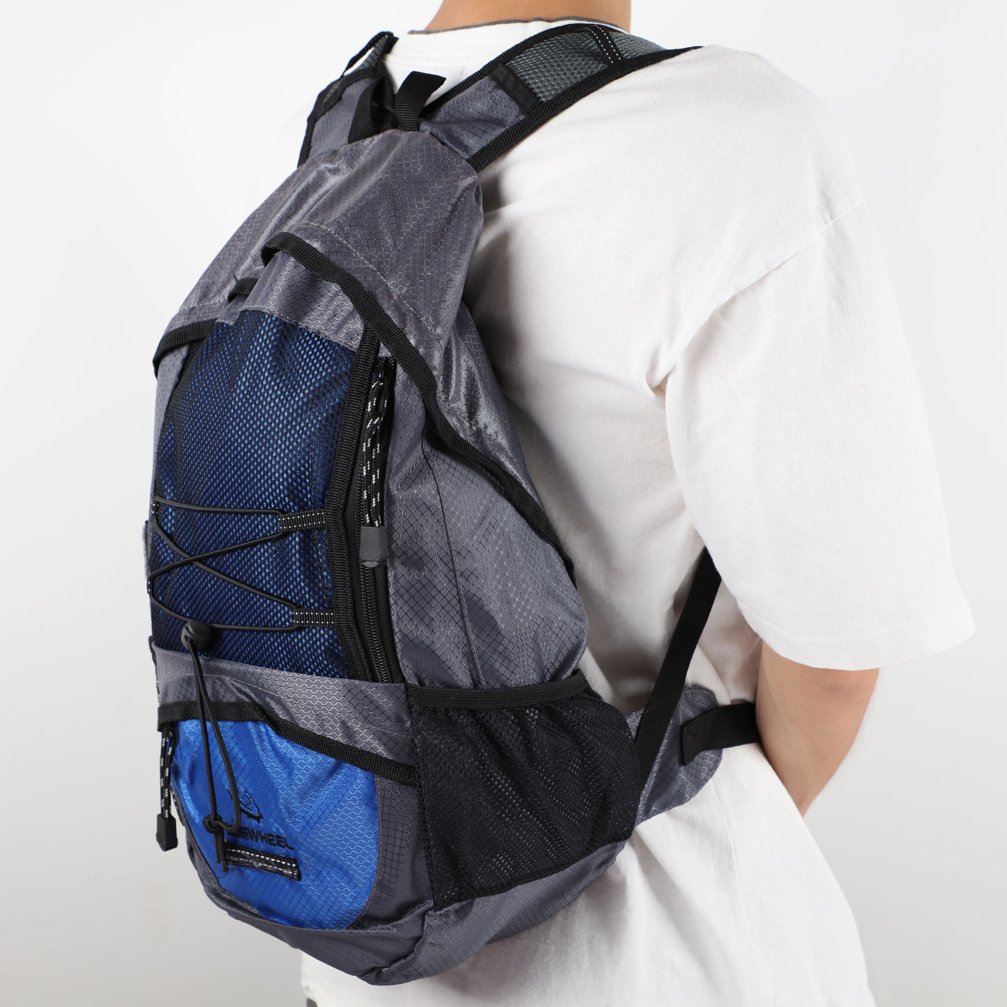 FREE FISHER 15L Large Capacity Backpack Lightweight Wide Shoulder Strap Mountaineering Fishing Bag for Outdoor Camping with Rain Cover