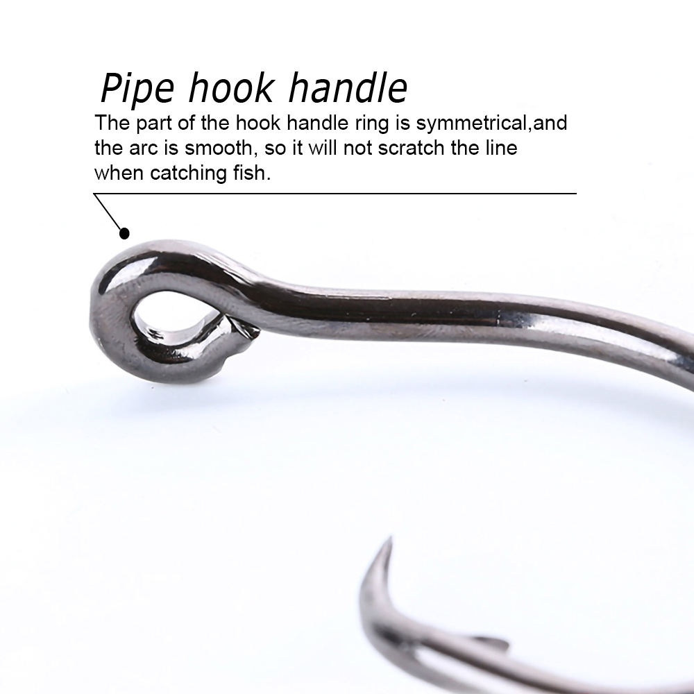 FREE FISHER 100pcs Fishing Hook 7381 Nickel Black Fishhooks Saltwater 