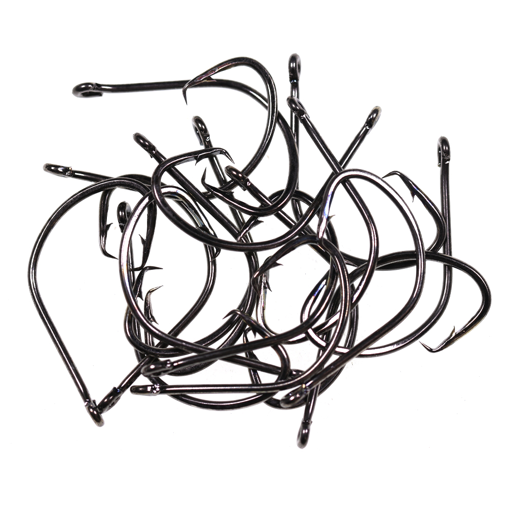 FREE FISHER 100pcs Fishing Hook 7381 Nickel Black Fishhooks Saltwater 