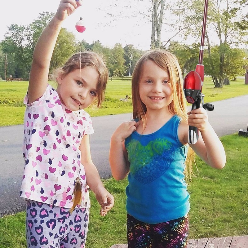 FREE FISHER 51pcs Portable Telescopic Fishing Rod Set with Fishing Case Baitcast Reel Fishing Beginners Rod Combo Soft Lures Swivels Worms Kit