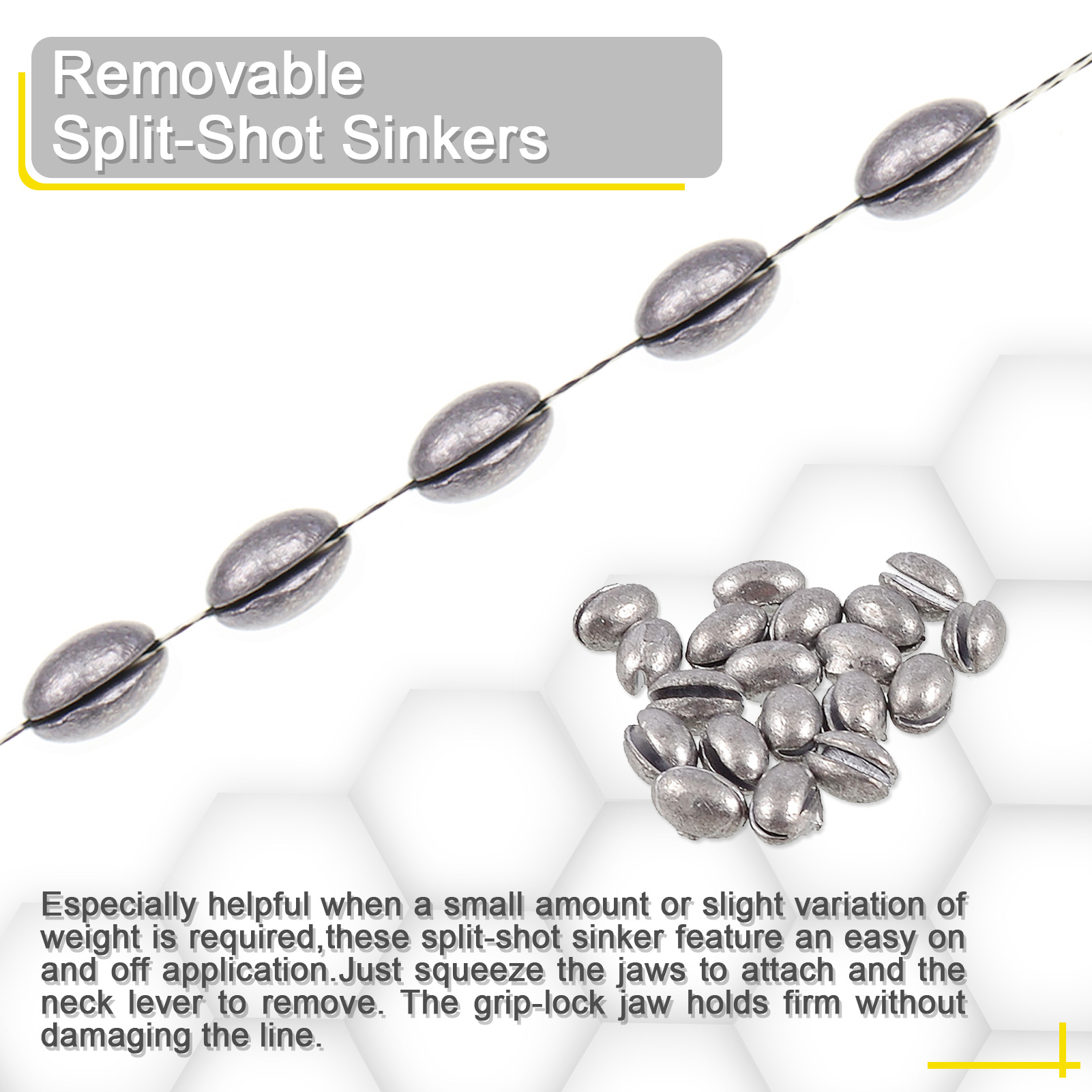 FREE FISHER 500pcs Fishing Weights Kit Oval Open Bite Lead Sinkers Flipping 0.5-2g Drop Split Shot Plumb Bob Auxiliary Tackle for Sea Fishing