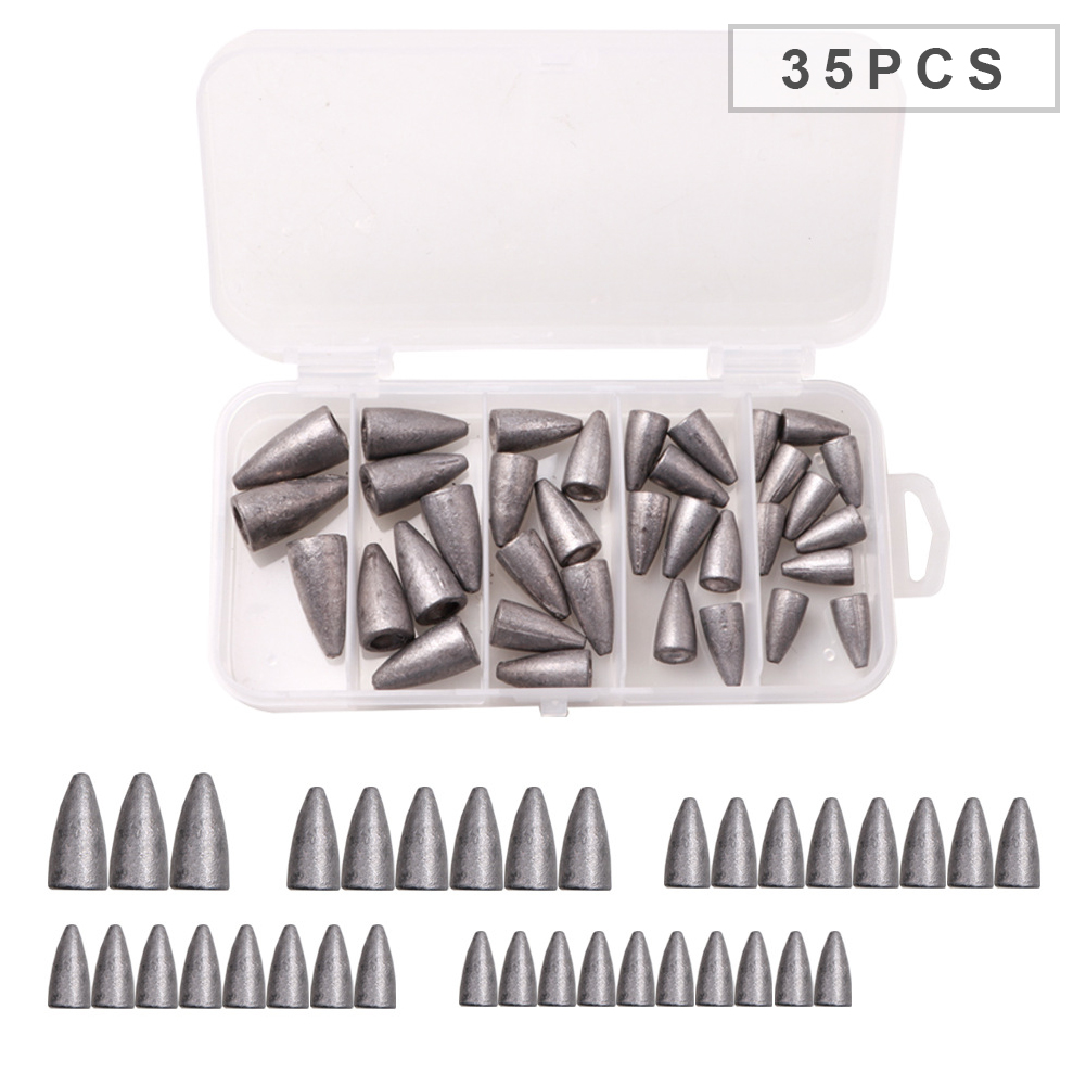 FREE FISHER Fishing Weights Set Lead Sinker Beads Jig Crank Hooks Swivels Fishing Accessories Tackle Box Kit for Sea Fishing