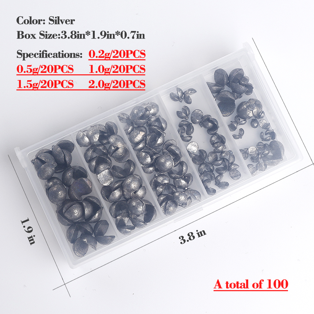 FREE FISHER Bare Fishing-clip Drop Biting Lead Sinker Open Bite Lead Set Weights Split Round Shot Lead Fishing Lure Bait Accessories