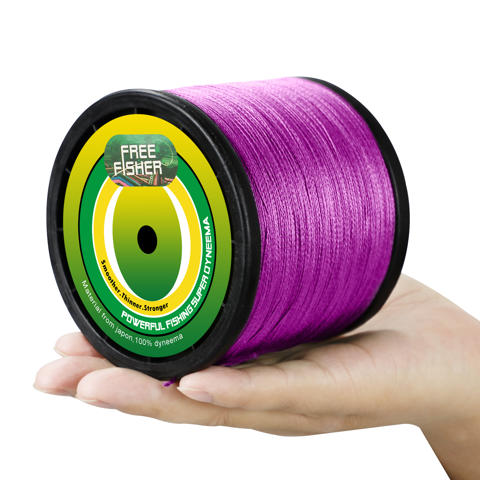 FreeFisher Fishing Braid Line 100% PE Braided Wires 1000m 4 Strands 15LB-80LB 0.14-0.5mm Super Strong Kite Line Green/Grey/Red