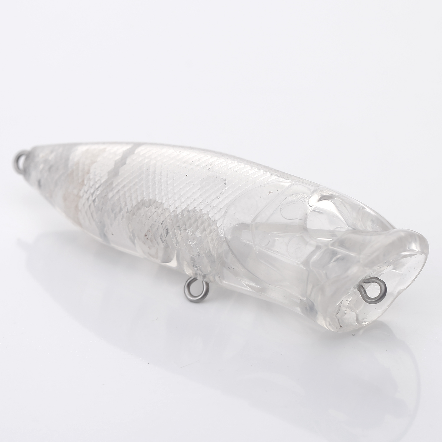 FREE FISHER 25pcs/Lot Unpainded Fishing Popper Lures Clear Plastic Fishbaits 7cm 10.8g Manual DIY Bait Embryo Blank Hard Lures for Bass