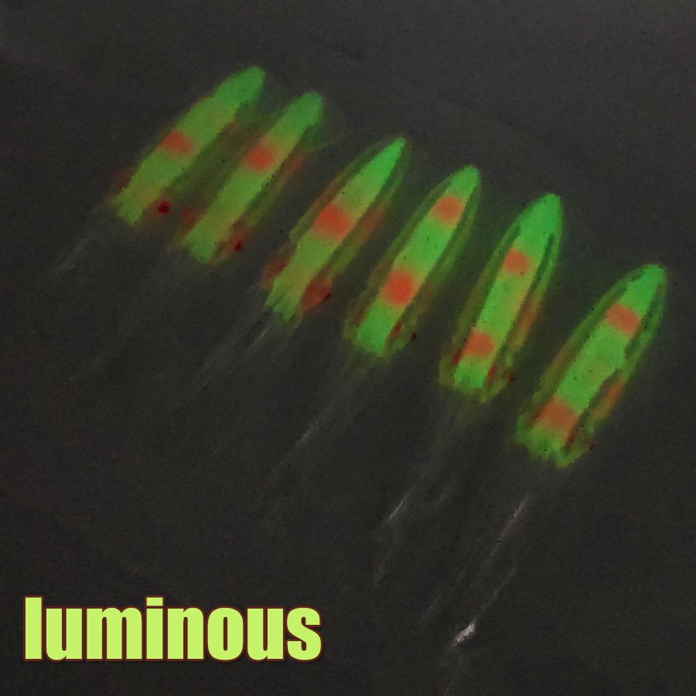 FREE FISHER 3pcs/6pcs Fishing Soft Octopus Lures 12cm 12.7g Rubber Skirts Colorful Squids 15cm 20g Hollow Tube Artificial Baits Pesca